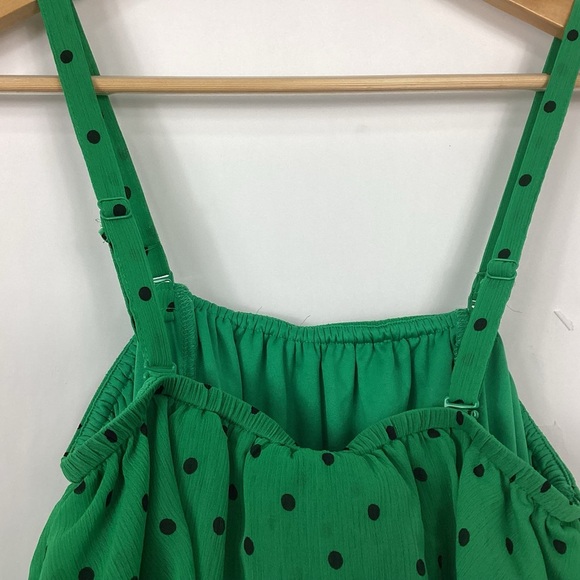 Torrid Green Polka Dot Ruffled Tank Top Size 0 - Picture 5 of 10
